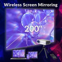 AAXA - P8 Smart Mini DLP Projector, Android 10.0, WiFi, Bluetooth, Wireless Mirroring, Streaming ... - Alternate Views