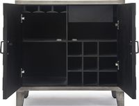 Finch - Friedman Bar 2-Door Cabinet with Wine Storage - Gray - Alternate Views