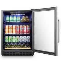 Lanbo - Built-In Refrigeration 110 Cans (12 oz.) Convertible Beverage Refrigerator with Wine Stor... - Alternate Views