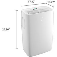 LG - 250 Sq. Ft. Portable Air Conditioner - White - Alternate Views