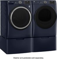 GE - 7.8 Cu. Ft. Stackable Smart Electric Dryer with Sanitize Cycle - Sapphire Blue - Alternate Views