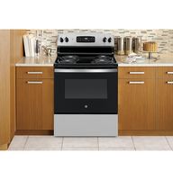 GE - 5.0 Cu. Ft. Freestanding Electric Range - Stainless Steel - Alternate Views