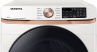 Samsung - 7.5 Cu. Ft. Stackable Smart Electric Dryer with Steam and Sensor Dry - Ivory - Alternate Views