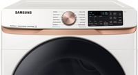 Samsung - 7.5 Cu. Ft. Stackable Smart Gas Dryer with Steam and Sensor Dry - Ivory - Alternate Views