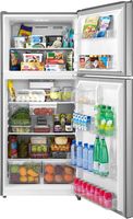 Insignia™ - 20.5 Cu. Ft. Top-Freezer Refrigerator with ENERGY STAR Certification - Stainless Steel - Alternate Views