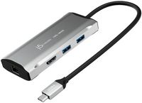 j5create - 4K60 Elite USB-C 10Gbps Travel Dock - Space Grey - Alternate Views