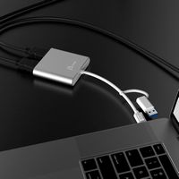 j5create - USB-C to Dual HDMI Multi-Monitor Adapter - Silver - Alternate Views