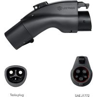 Lectron - Tesla to J1772 EV Charger Adapter for J1772 Electric Vehicle - Black - Alternate Views