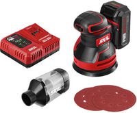 Skil - PWR CORE 20 Brushless 20V Random Orbital Sander Kit with PWR JUMP Charger - Black/Red - Alternate Views