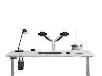 Steelcase - CF Series Intro Dual Monitor Arm with Sliders - Pewter - Alternate Views