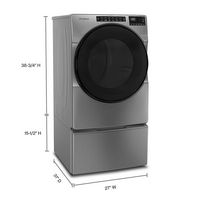 Whirlpool - 7.4 Cu. Ft. Stackable Gas Dryer with Wrinkle Shield - Chrome Shadow - Alternate Views