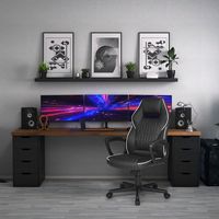 Insignia™ - Essential PC Gaming Chair - Black - Alternate Views