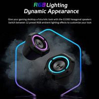 Edifier - G1000 2.0 Bluetooth Gaming Speakers with RGB Lighting (2-Piece) - Black - Alternate Views