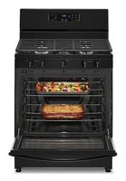 Whirlpool - 5.1 Cu. Ft. Freestanding Gas Range with Edge to Edge Cooktop - Black - Alternate Views