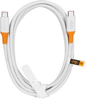 Insignia™ - 8ft 240W USB-C to USB-C Charge-and-Sync Braided Cable - White - Alternate Views