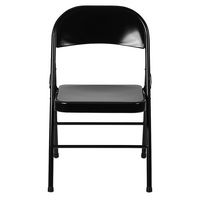 Alamont Home - Hercules Series Double Braced Metal Folding Chair (set of 2) - Black - Alternate Views