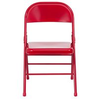 Alamont Home - Hercules Series Double Hinged Metal Folding Chair (set of 2) - Red - Alternate Views