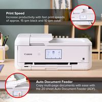 Canon - PIXMA TS9521Ca Wireless All-In-One Inkjet Printer - White - Alternate Views