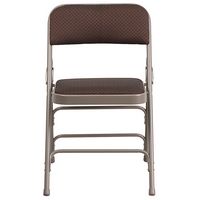 Alamont Home - Hercules Fabric Upholstered Folding Chair (set of 2) - Brown Patterned - Alternate Views