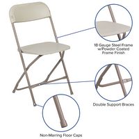 Alamont Home - Hercules Folding Chair - Beige - Alternate Views