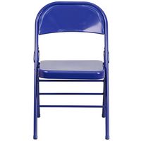 Alamont Home - Hercules Metal Upholstered Folding Chair - Cobalt Blue - Alternate Views