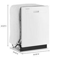 Whirlpool - Top Control Built-In Dishwasher with Boost Cycle and 55 dBa - White - Alternate Views