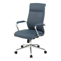 Office Star Products - High Back Antimicrobial Fabric Chair - Dillon Blue - Alternate Views