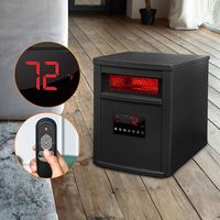 Lifesmart - 6-Element Infrared Heater with Steel Cabinet - Black - Alternate Views