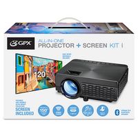 GPX - PJ300VP LED Projector with Bluetooth, Screen Included - Black - Alternate Views