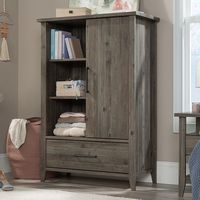 Sauder - Summit Station Wardrobe Armoire - Pebble Pine - Alternate Views