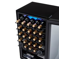 NewAir - 34-Bottle Wine Cooler with Mirrored Double-Layer Tempered Glass Door & Compressor Coolin... - Alternate Views