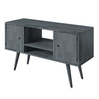 Handy Living - Rhodes Mid-Century Modern Wood Entertainment Cabinet with Doors for TVs Up to 50
