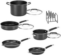 Cuisinart - SmartNest Nonstick Aluminum 9-Piece Set - Black - Alternate Views