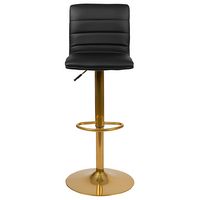 Alamont Home - Vincent Contemporary Vinyl Barstool (set of 2) - Black - Alternate Views