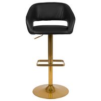 Alamont Home - Erik Contemporary Vinyl Barstool (set of 2) - Black - Alternate Views
