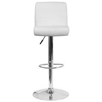Alamont Home - Marietta Contemporary Vinyl Barstool (set of 2) - White - Alternate Views