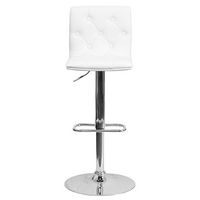 Alamont Home - Sammie Contemporary Vinyl Barstool (set of 2) - White - Alternate Views