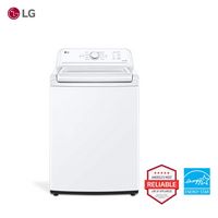 LG - 4.1 Cu. Ft. High-Efficiency Top Load Washer with TurboDrum Technology - White - Alternate Views