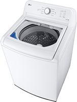 LG - 4.1 Cu. Ft. Top Load Washer with SlamProof Glass Lid - White - Alternate Views