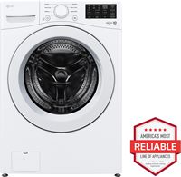 LG - 5.0 Cu. Ft. High-Efficiency Front Load Washer with 6Motion Technology - White - Alternate Views