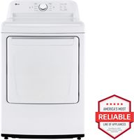 LG - 7.3 Cu. Ft. Gas Dryer with Sensor Dry - White - Alternate Views