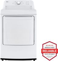 LG - 7.3 Cu. Ft. Electric Dryer with Sensor Dry - White - Alternate Views