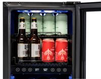 NewAir - 13-Bottle and 48-Can Built-in Dual Zone Beverage Cooler with SplitShelf - Black Stainles... - Alternate Views