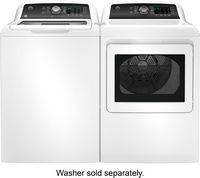 GE - 7.4 cu. ft. Top Load Gas Dryer with Sensor Dry - White on White - Alternate Views