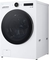 LG - 4.5 Cu. Ft. High-Efficiency Smart Front Load Washer with Steam and TurboWash 360 - White - Alternate Views