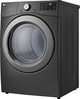 LG - 7.4 Cu. Ft. Gas Dryer with Wrinkle Care - Middle Black - Alternate Views