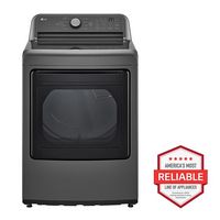 LG - 7.3 Cu. Ft. Electric Dryer with Sensor Dry - Middle Black - Alternate Views