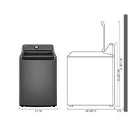 LG - 5.0 Cu. Ft. High-Efficiency Top Load Washer with 6Motion Technology - Middle Black - Alternate Views