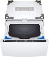 LG - SideKick 1.0 Cu. Ft. High-Efficiency Smart Top Load Pedestal Washer - White - Alternate Views