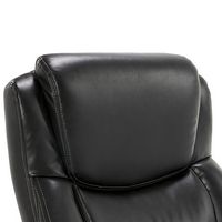 La-Z-Boy - Delano Big & Tall Bonded Leather Executive Chair - Jet Black/Gray Wood - Alternate Views